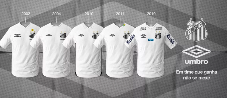 Santos e Umbro renovam contrato e apresentam nova camisa 3 do clube