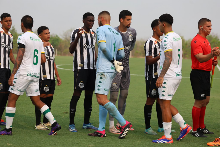 Santos sofreu gols pelo Cuiabá na estreia do Brasileiro de Aspirantes