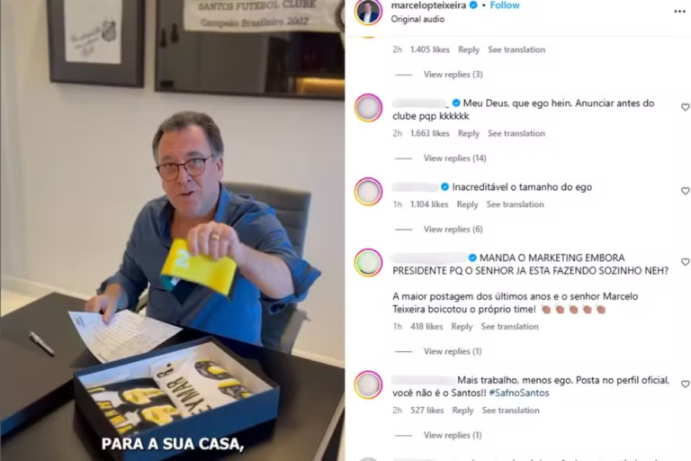 Presidente do Santos FC Causa Polêmica com Anúncio de Neymar no Instagram