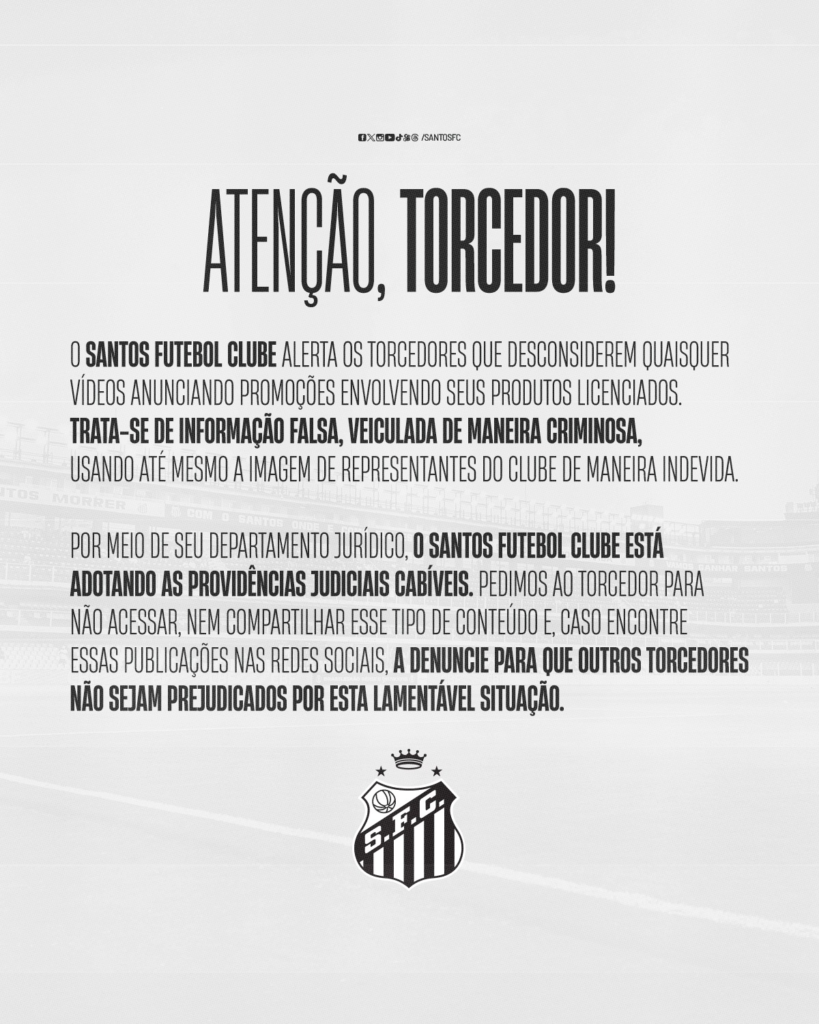 ATENÇÃO, TORCEDORES!